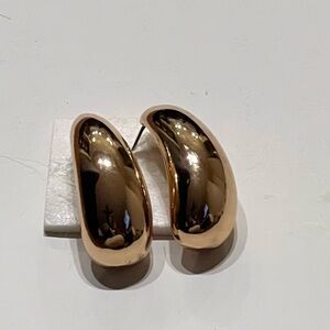 Women's Gold Curved Hoop Earrings H&M